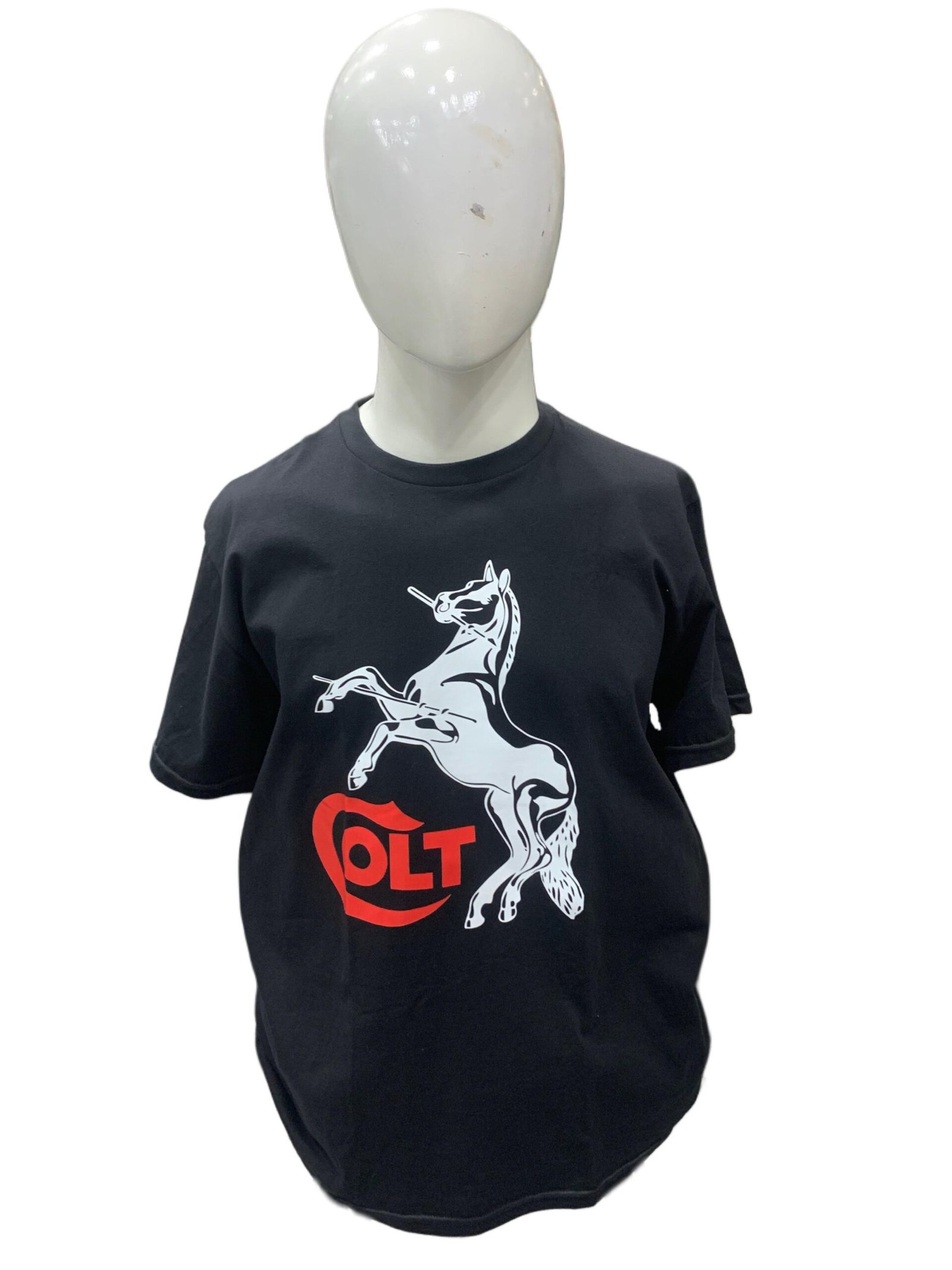 COLT Legacy Graphic Tee – Black T-Shirt with Rearing Horse Logo - Image 2