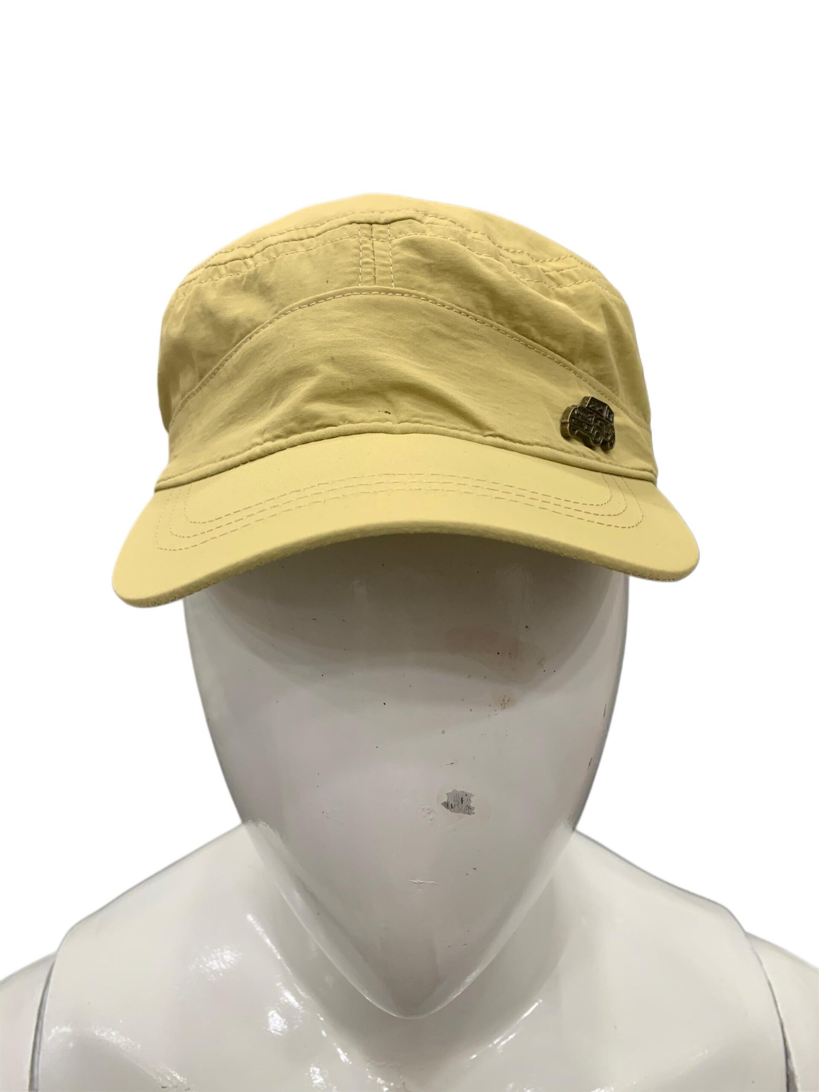 Urban Drive Patrol Cap – Light Yellow Casual Hat with Car Emblem - Image 2