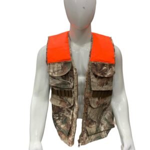 Trail Guard Safety Vest – Blaze Orange Camo Hunting Vest with Utility Pockets