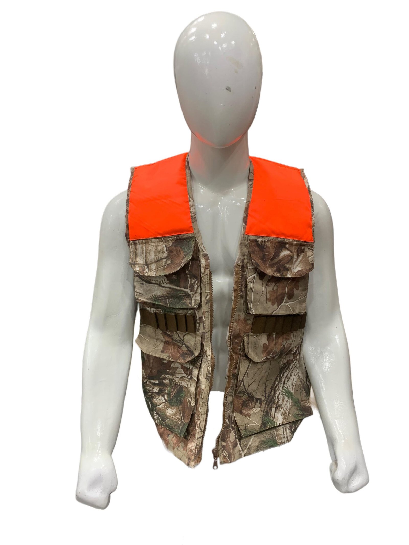 Trail Guard Safety Vest – Blaze Orange Camo Hunting Vest with Utility Pockets