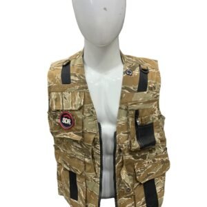 SDR Tactical Combat Vest – Multi-Pocket Camo Vest with Gear Buckles