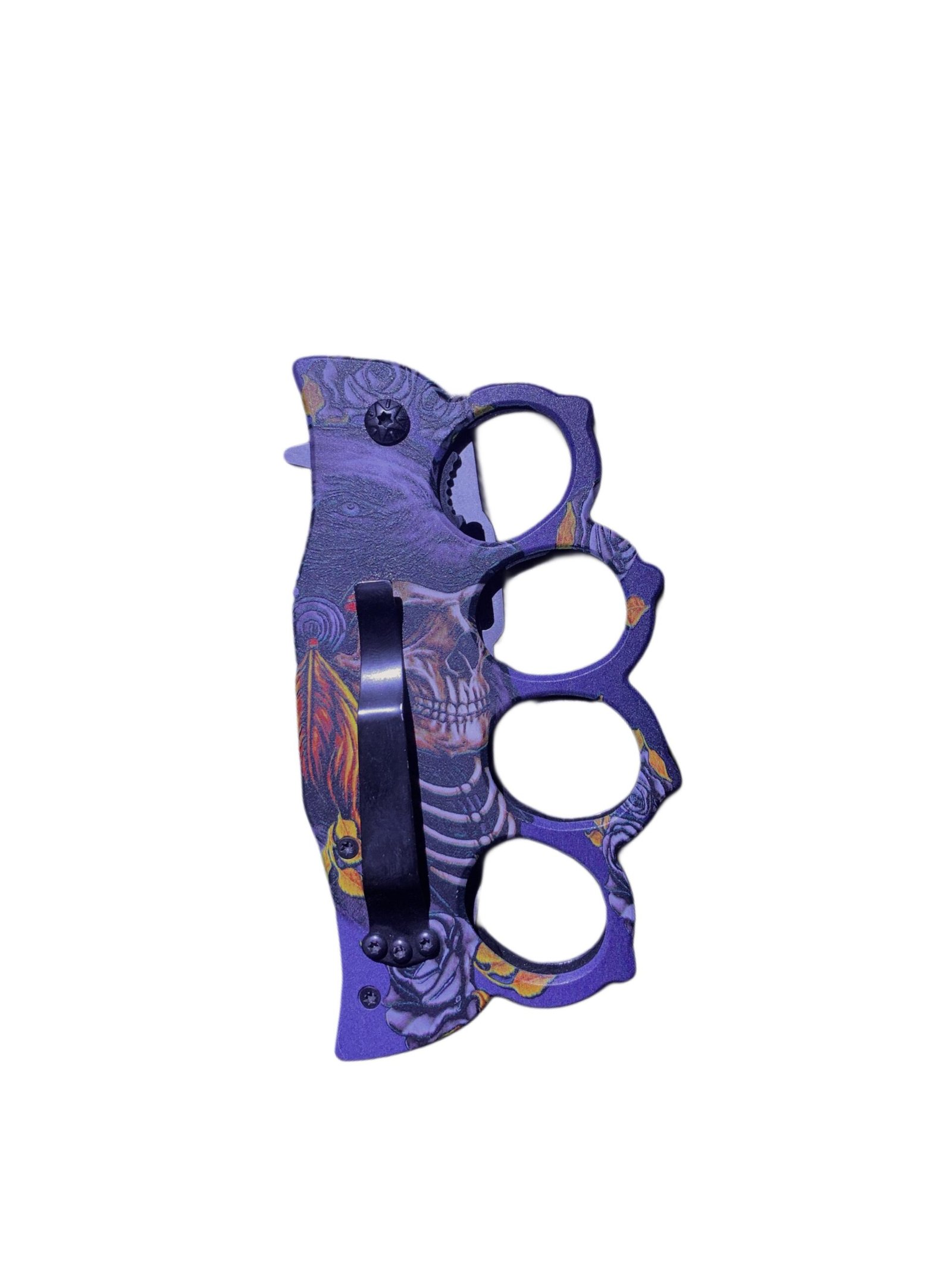 Tactical Skull-Design Brass Knuckle Knife - Image 3