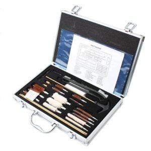 Universal Gun Cleaning Kit in Silver Hard Case – Multi-Caliber Tactical Maintenance System